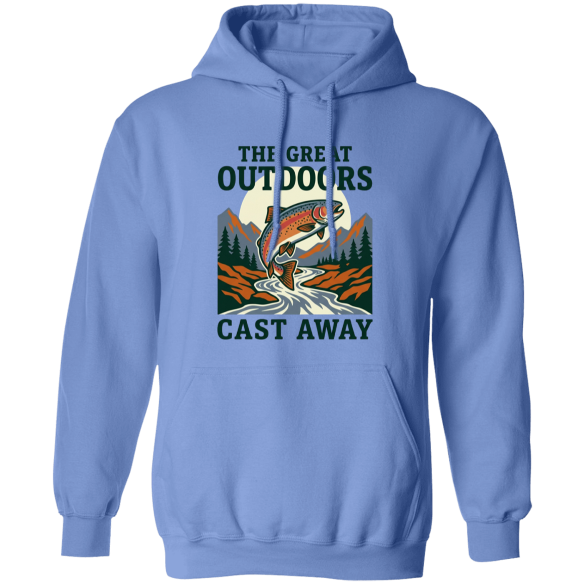The Great Outdoors Cast Away Hoodie-Carolina-Blue