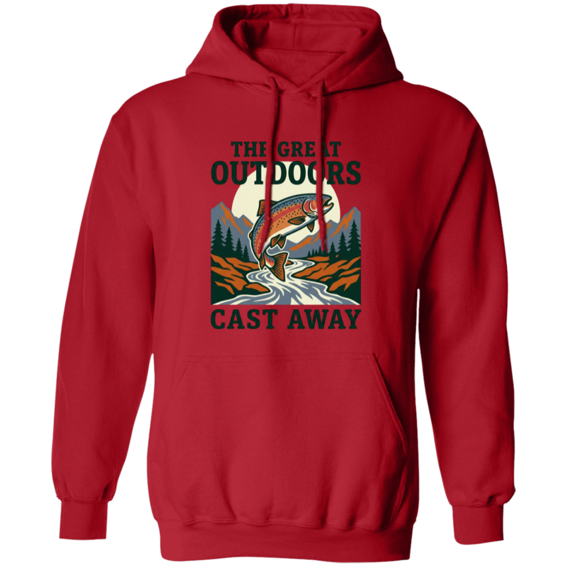 The Great Outdoors Cast Away Hoodie-Red