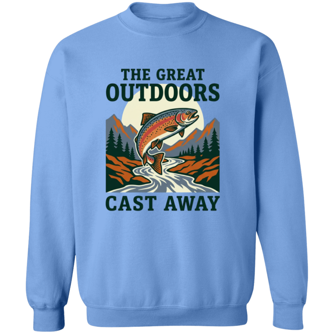 The Great Outdoors Cast Away Sweatshirt-Carolina-Blue