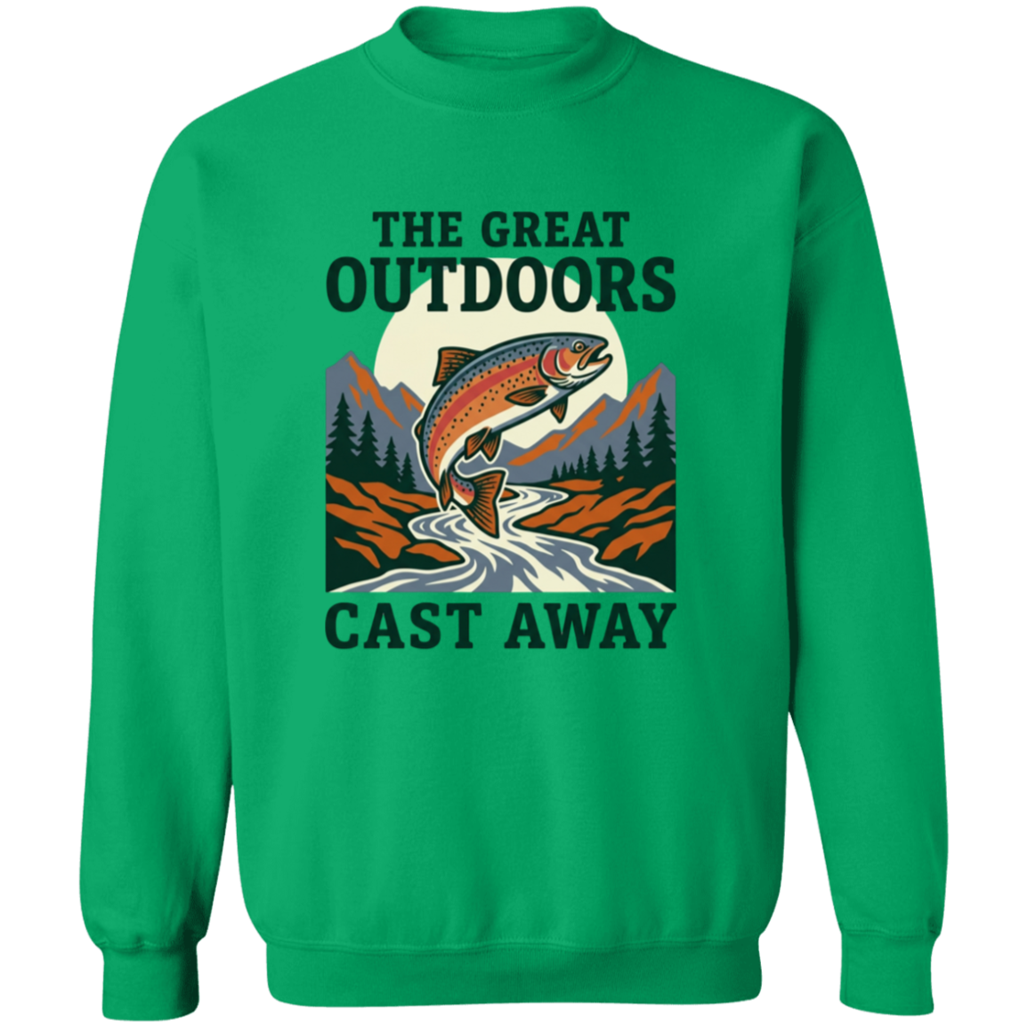 The Great Outdoors Cast Away Sweatshirt-Irish-Green