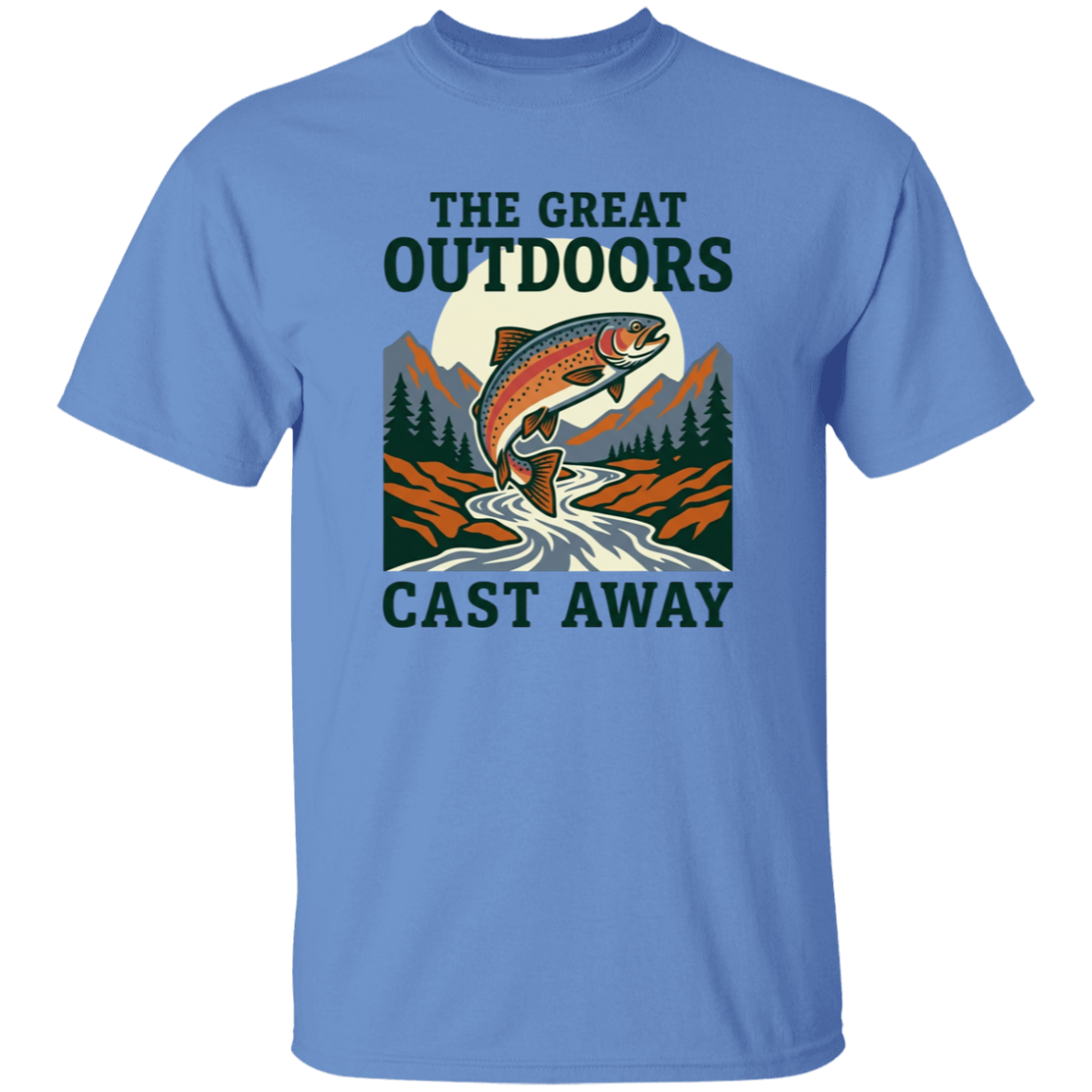 The Great Outdoors Cast Away T-Shirt-Carolina-Blue