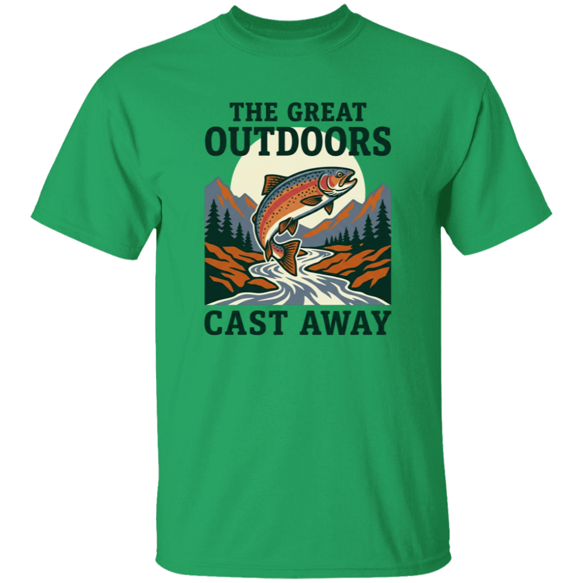 The Great Outdoors Cast Away T-Shirt-Irish-Green