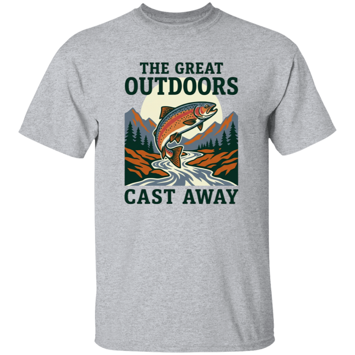 The Great Outdoors Cast Away T-Shirt-Sport-Grey