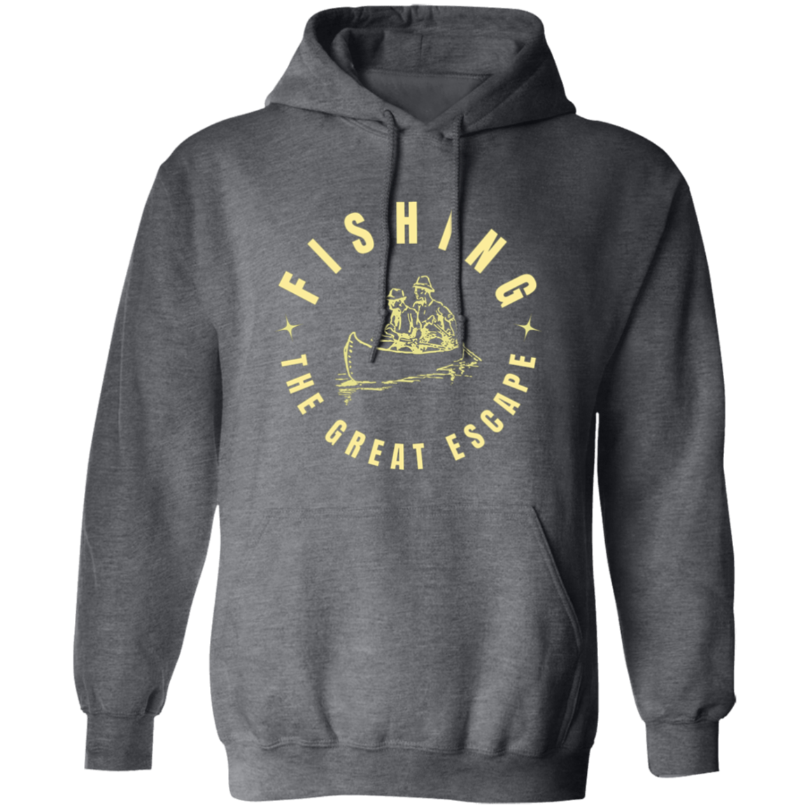 Fishing the great escape hoodie k dark-heather