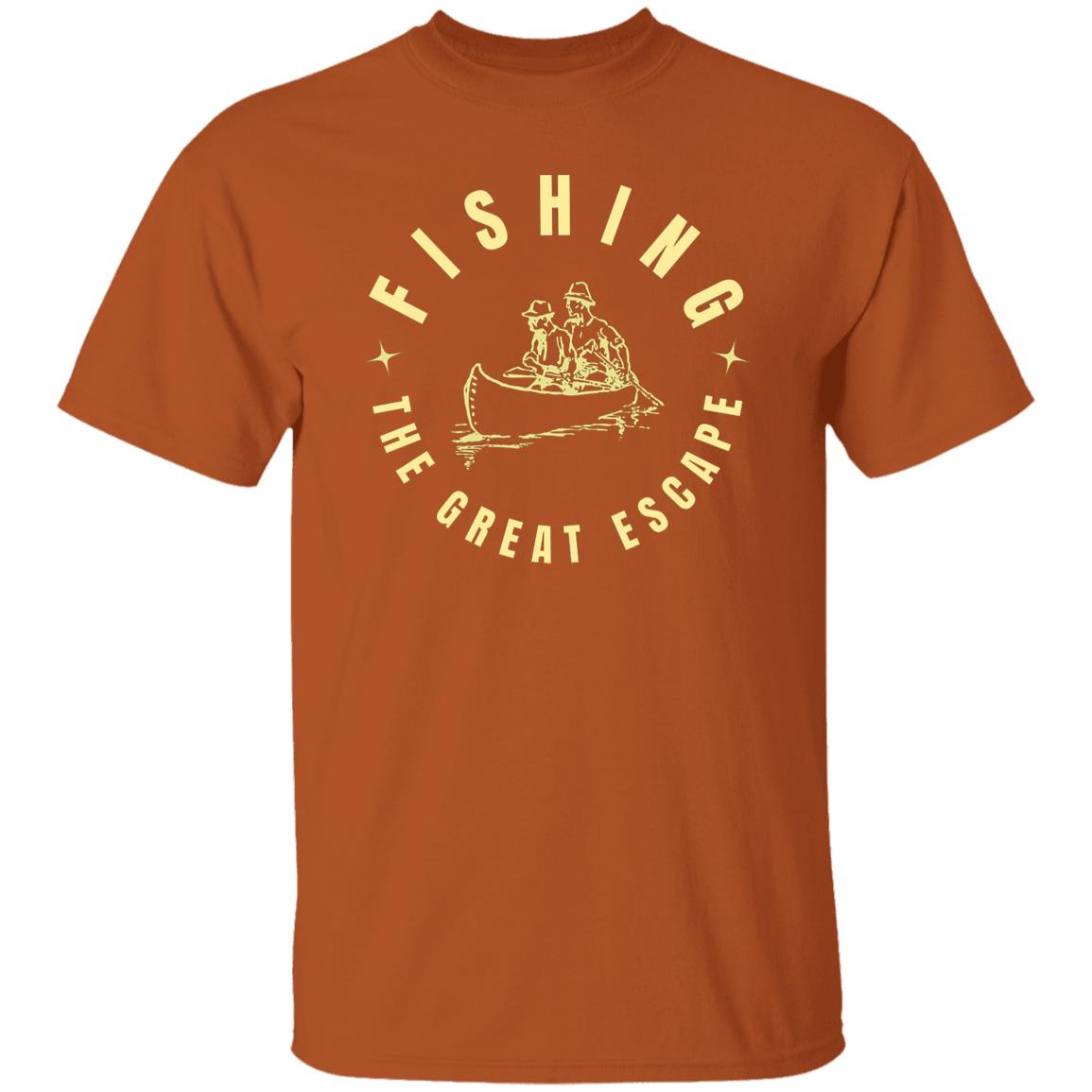 Fishing the great escape t-shirt k texas-orange
