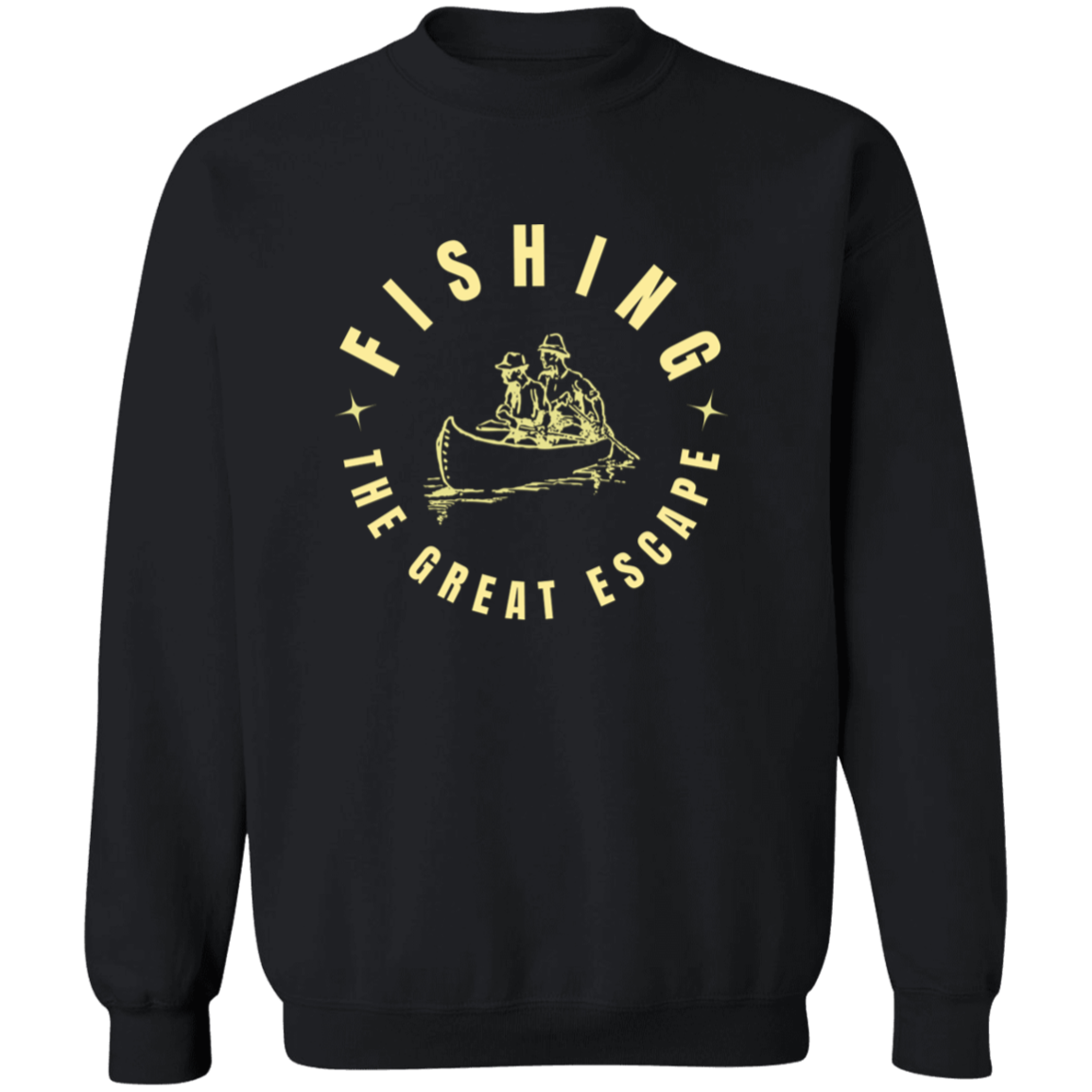 Fishing the great escape sweatshirt w black