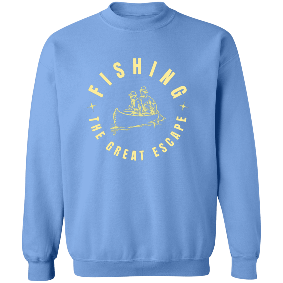 Fishing the great escape sweatshirt w carolina-blue