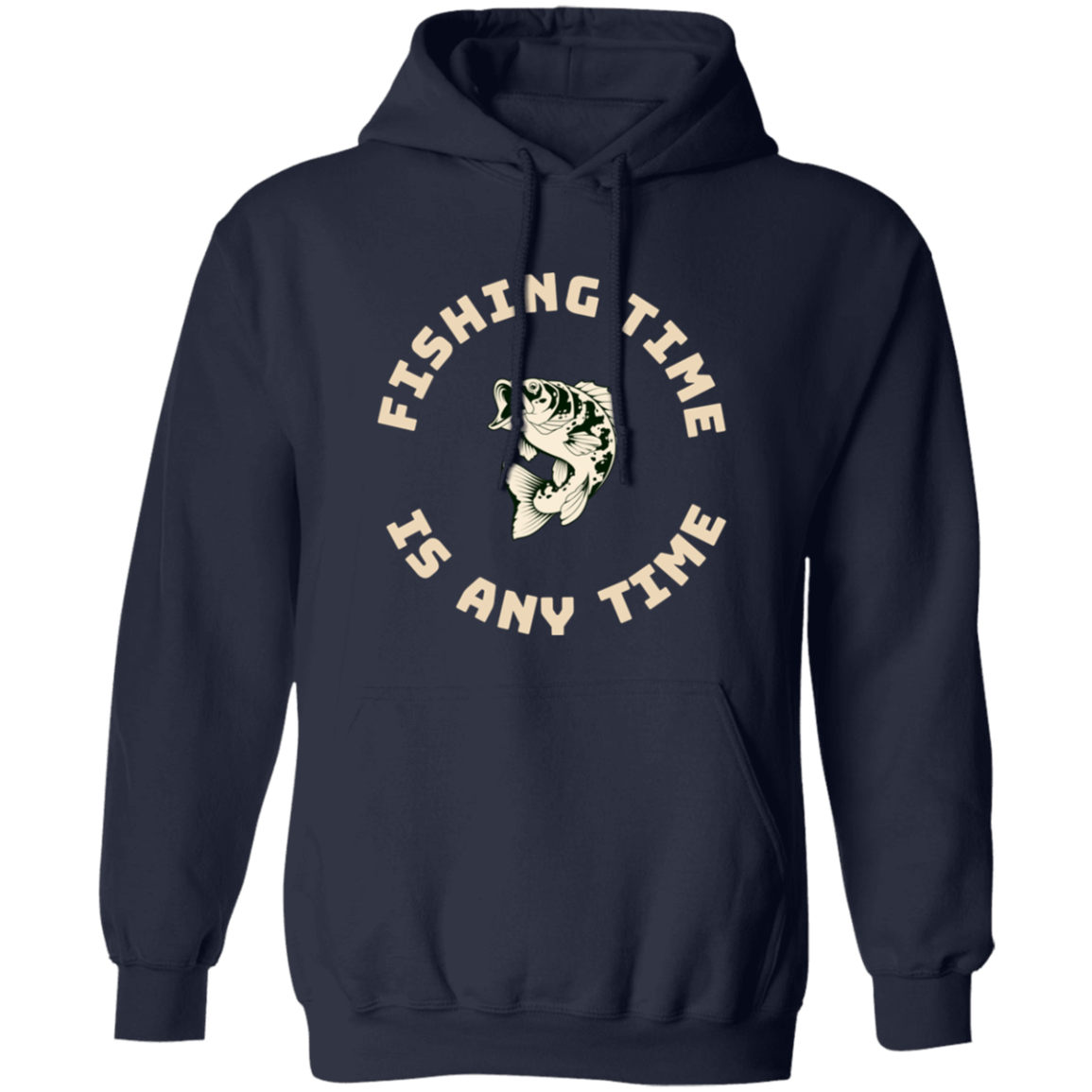 Fishing time is any time hoodie k navy