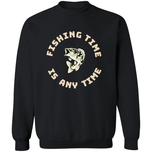 Fishing time is any time sweatshirt k black