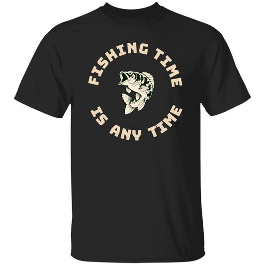 Fishing Time Is Any Time t-shirt k black