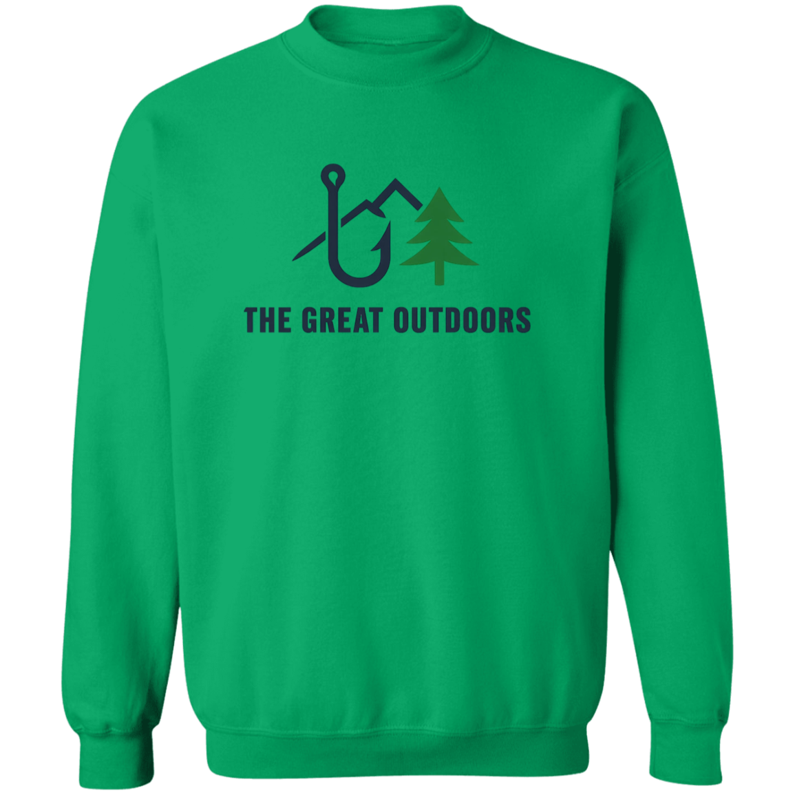 Fishing in the Great Outdoors sweatshirt in Irish-Green color