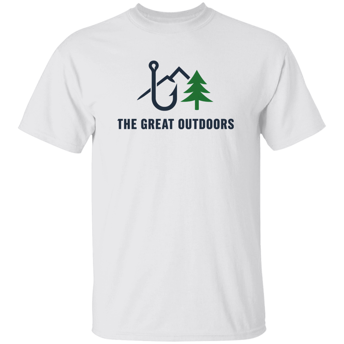 Fishing in the Great Outdoors T-Shirt in white color