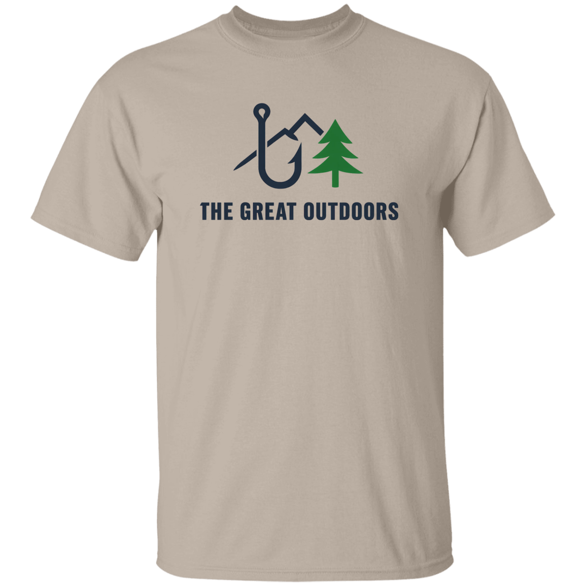 Fishing in the Great Outdoors T-Shirt in Sand color