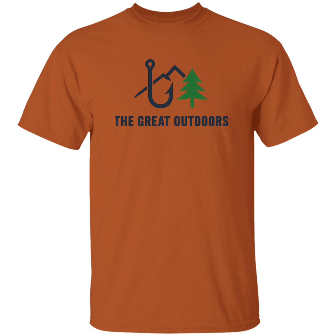 Fishing in the Great Outdoors T-Shirt in Texas-Orange color