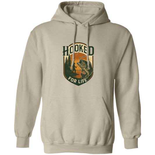 Hooked for Life hoodie sand