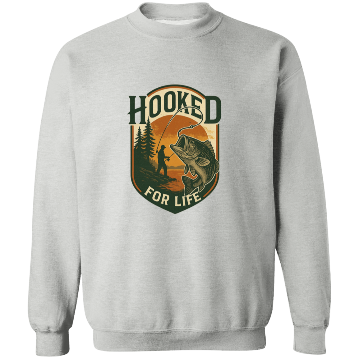 Hooked for Life Sweatshirt Sport Grey