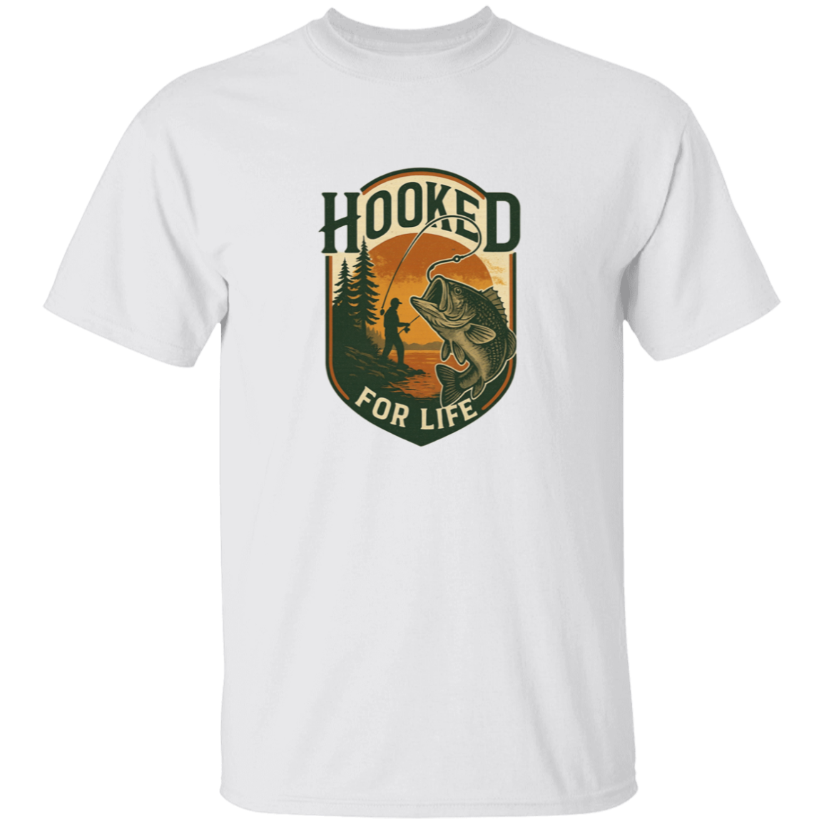 Hooked for Life t-shirt white