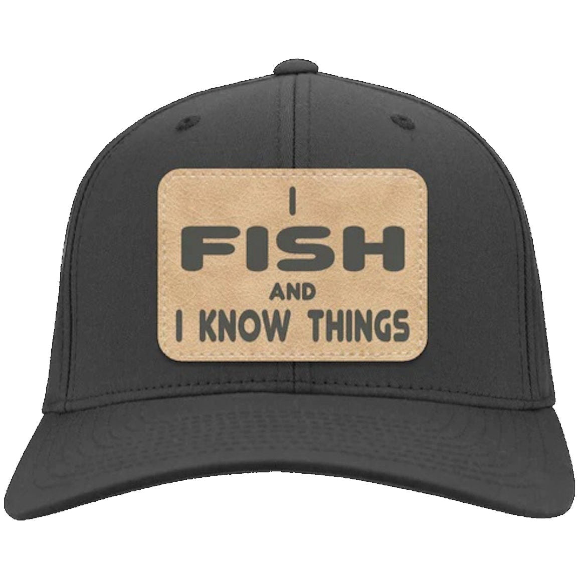 I Fish and Know Things Twill Cap charcoal