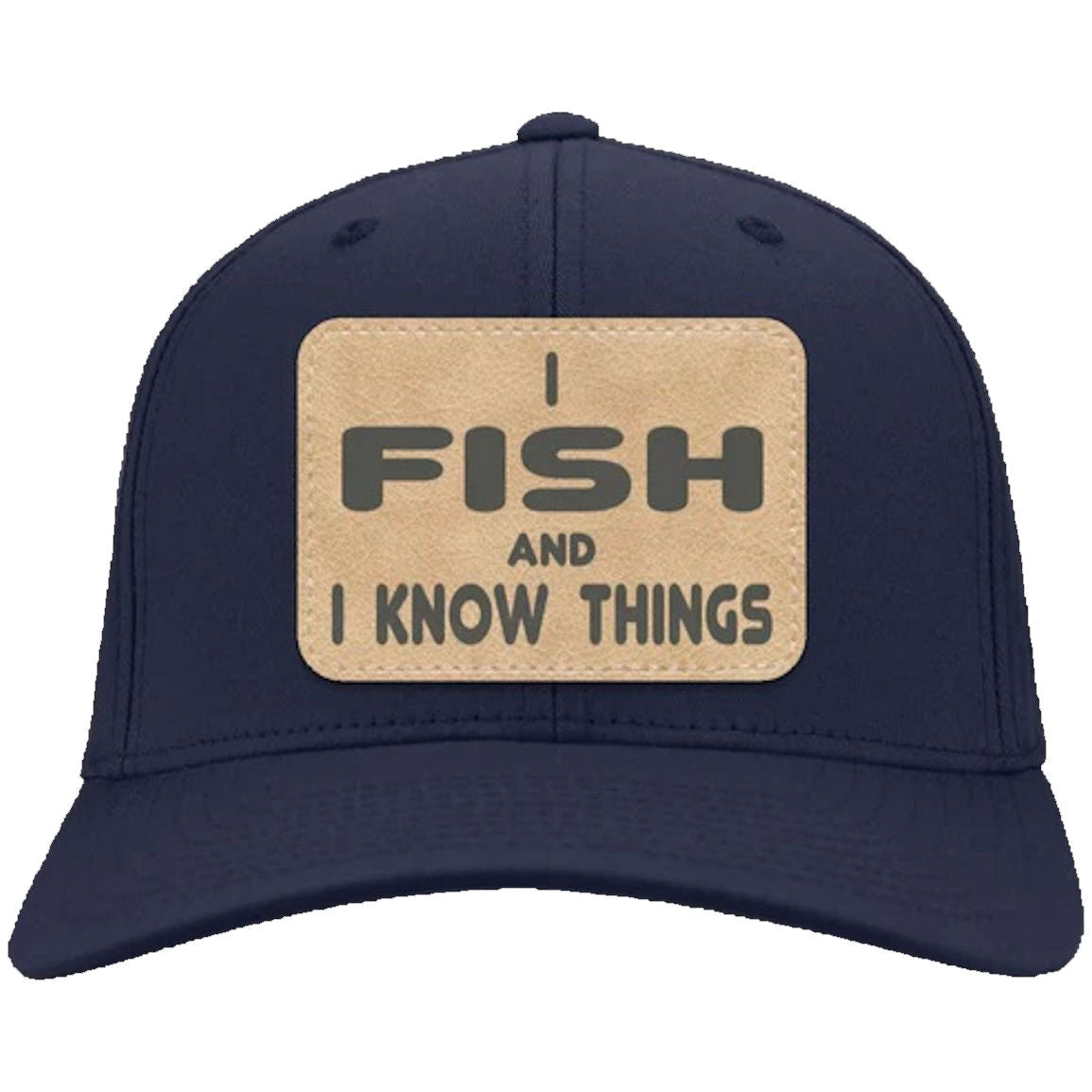I Fish and Know Things Twill Cap navy