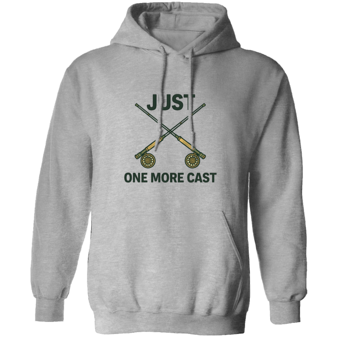 Just one more cast hoodie sport grey