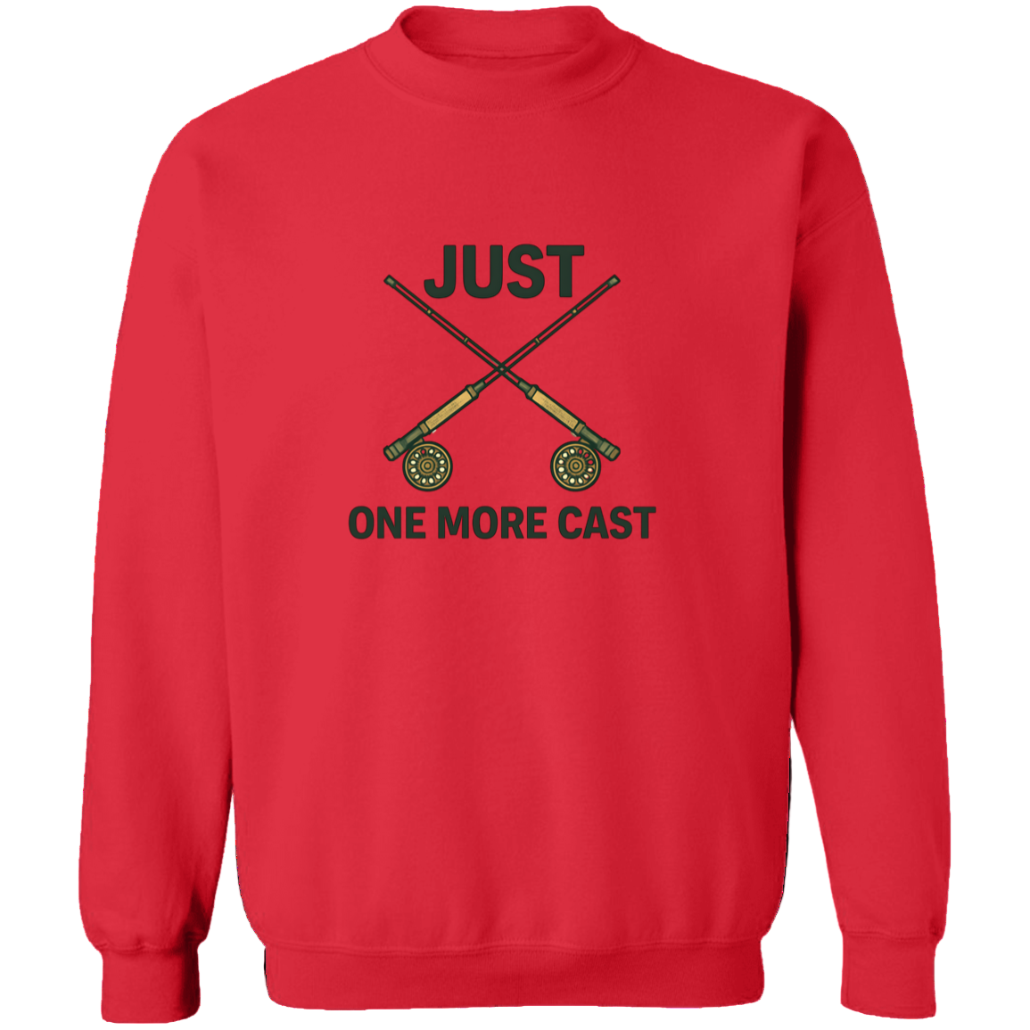 Just One more cast sweatshirt red