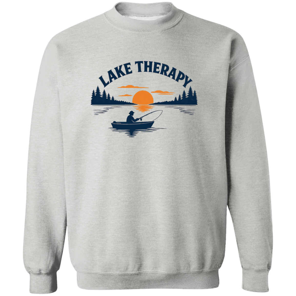 Sport grey Lake Therapy t-shirt – funny fishing shirt for men and women