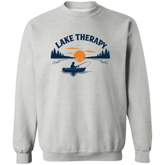 Sport grey Lake Therapy t-shirt – funny fishing shirt for men and women