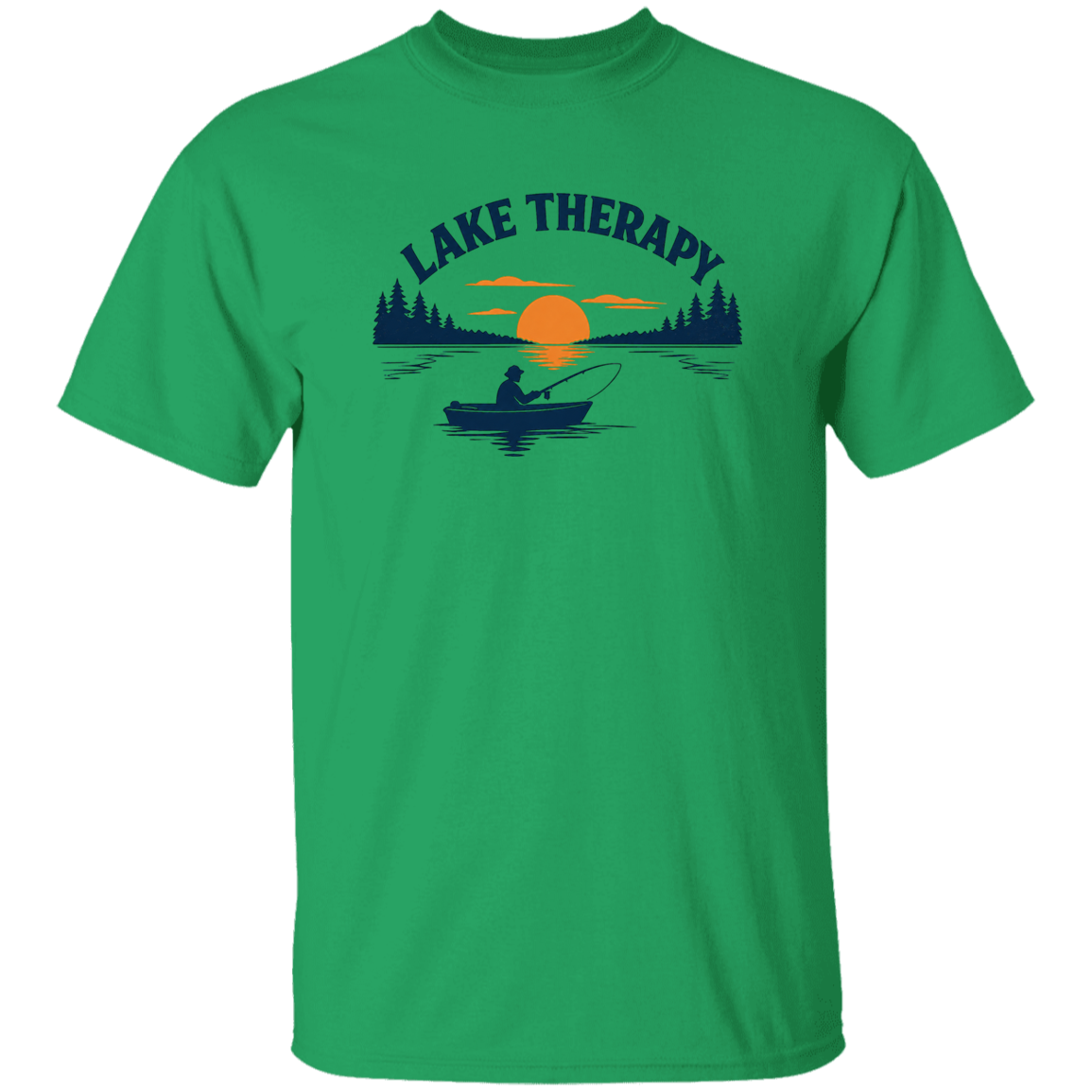 Irish green Lake Therapy t-shirt – funny fishing shirt for men and women