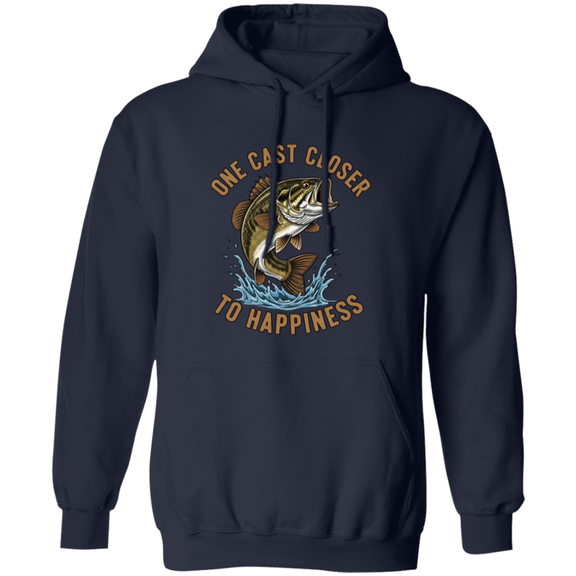 One Cast Closer to Happiness hoodie navy