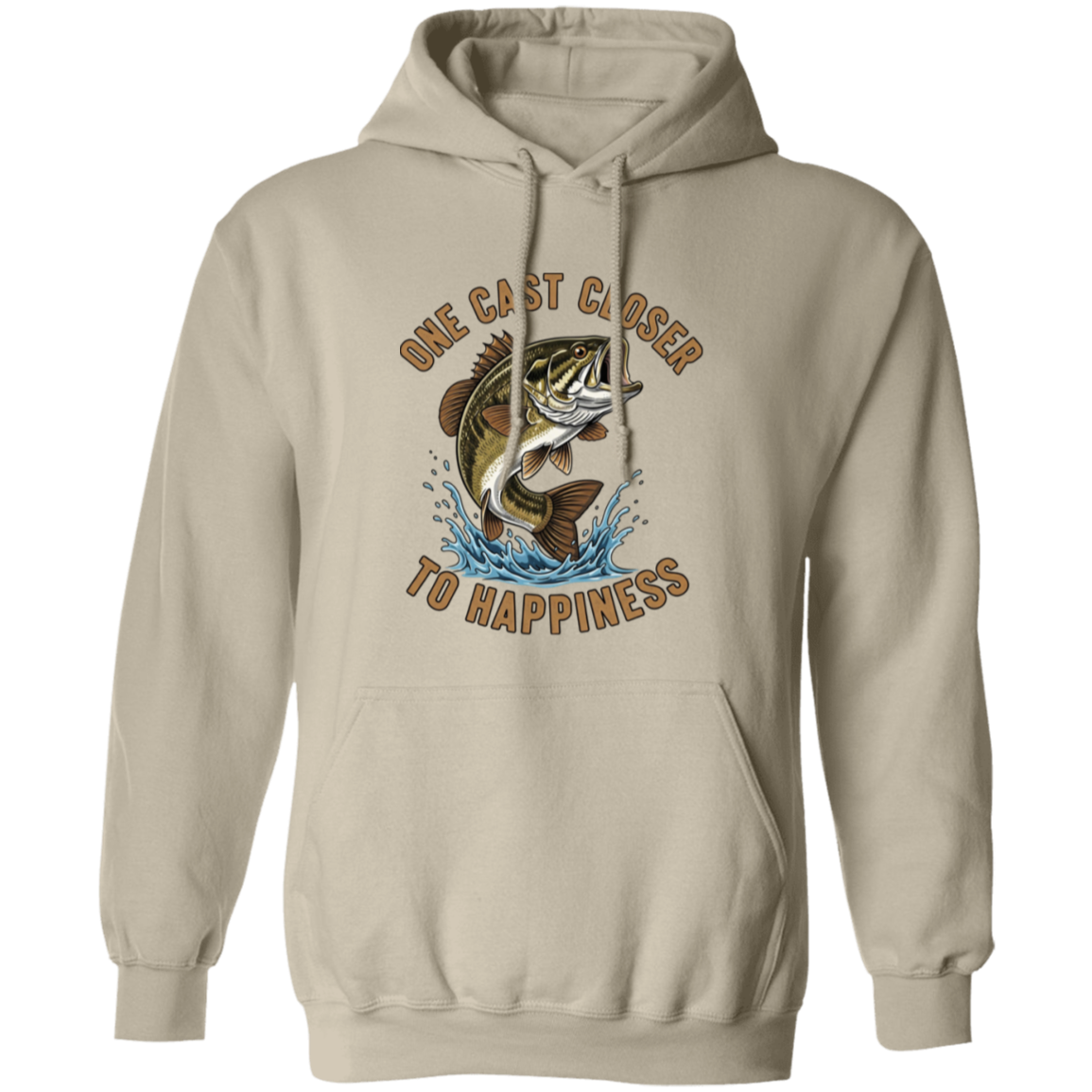One Cast Closer to Happiness hoodie sand