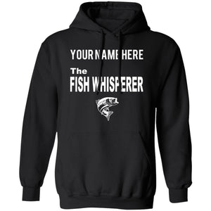 Personalized fish whisperer w hoodie black