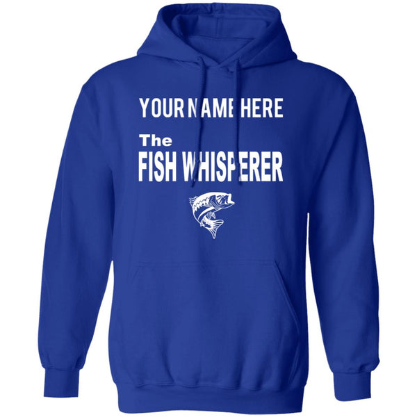 Personalized fish whisperer w hoodie royal