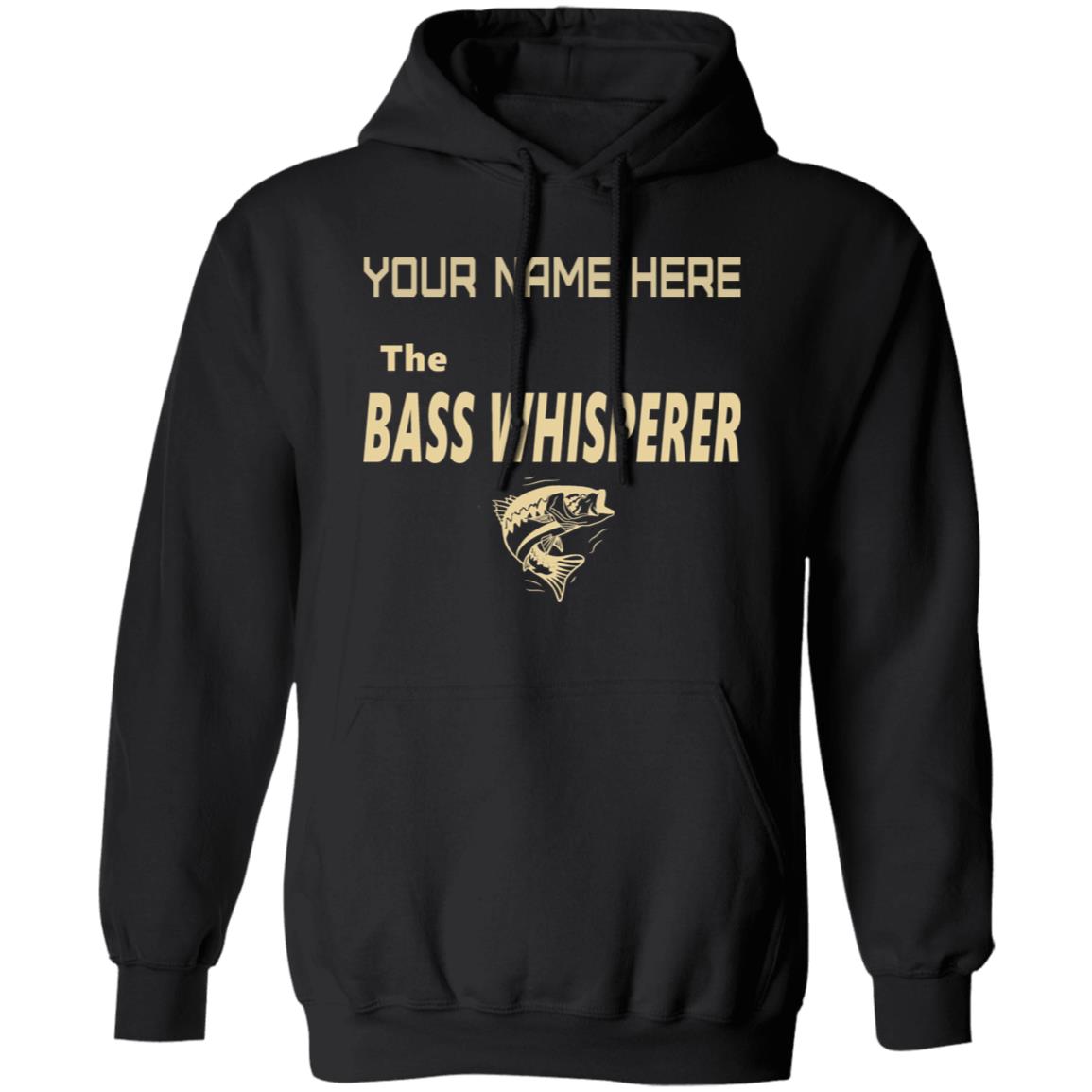 Personalized the bass whisperer hoodie a black