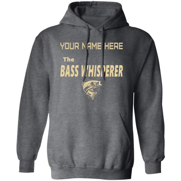 Personalized the bass whisperer hoodie a dark-heather