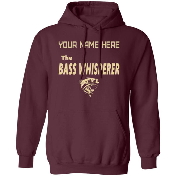 Personalized the bass whisperer hoodie a maroon