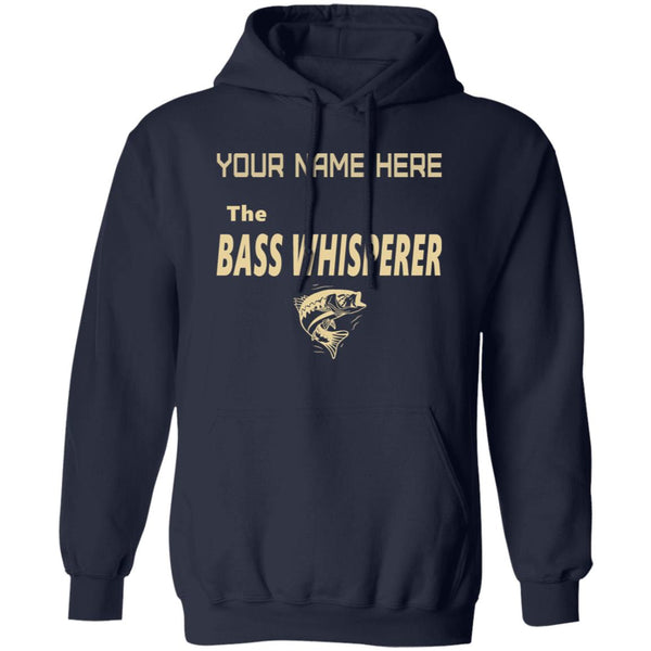 Personalized the bass whisperer hoodie a navy