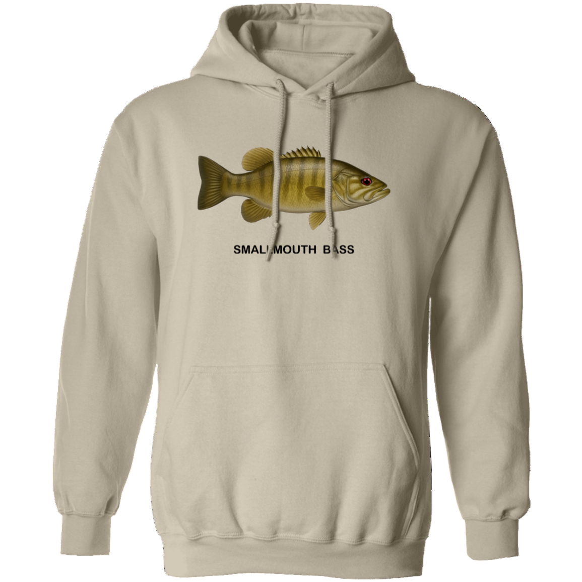smallmouth bass hoodie sand
