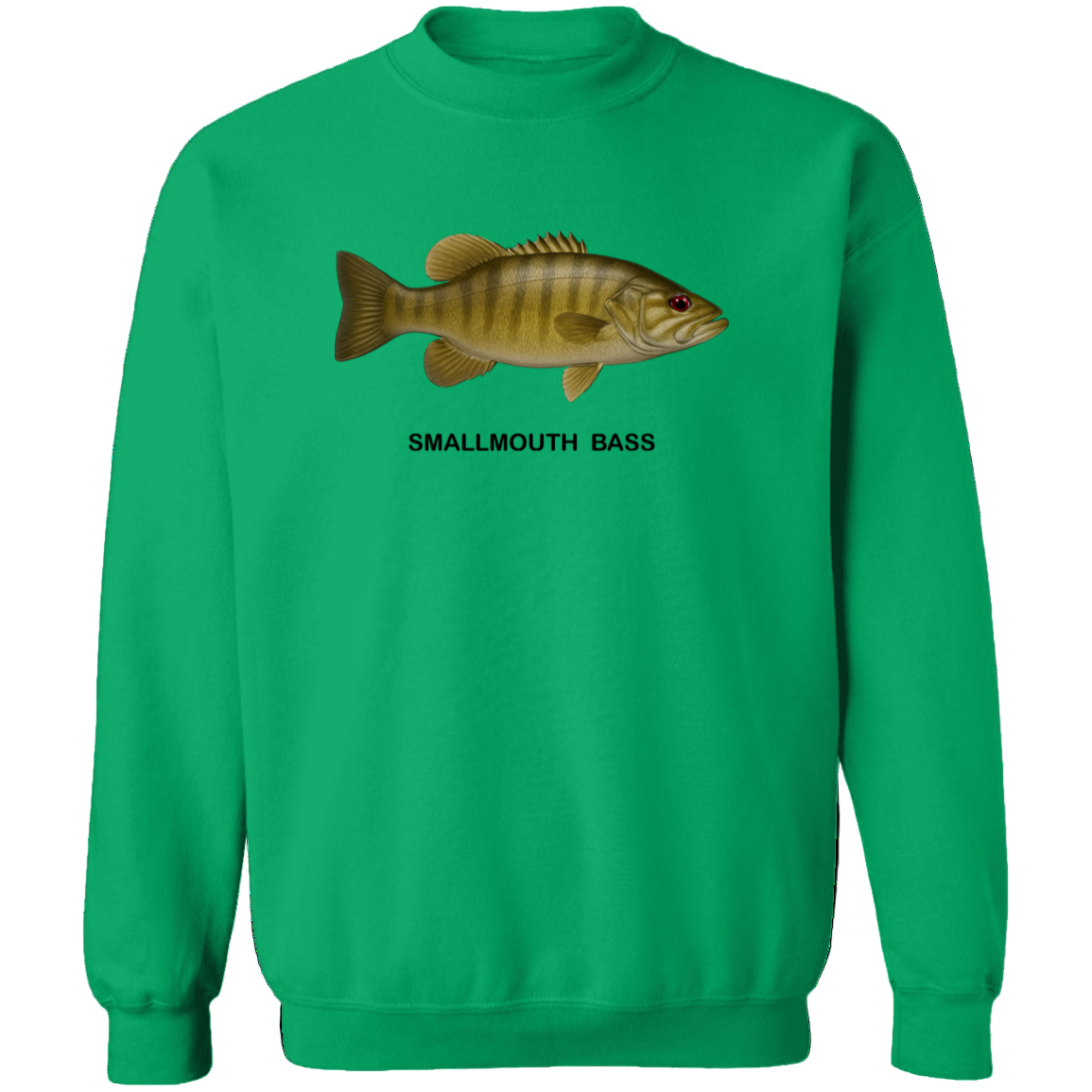 smallmouth bass sweatshirt irish-green