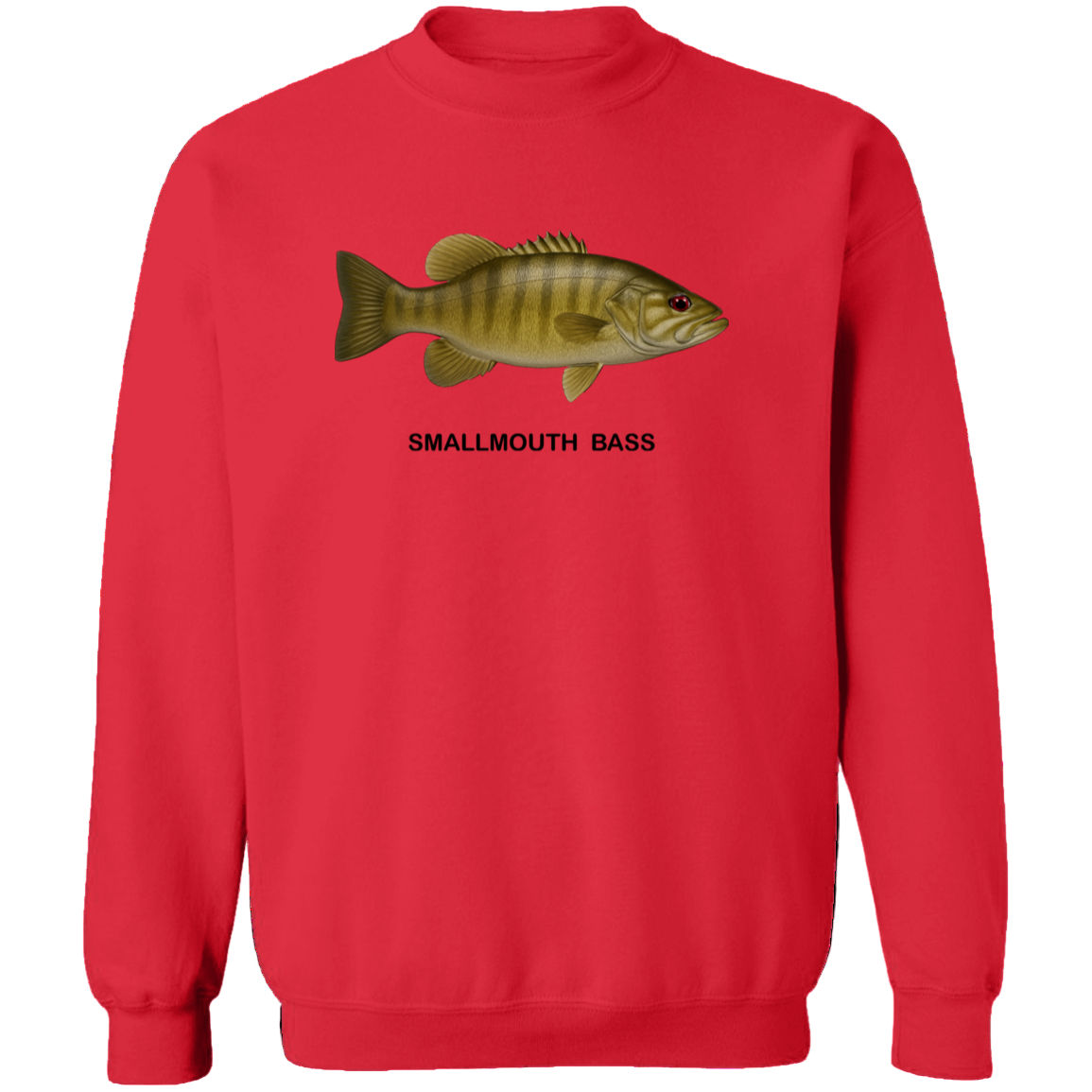 smallmouth bass sweatshirt red