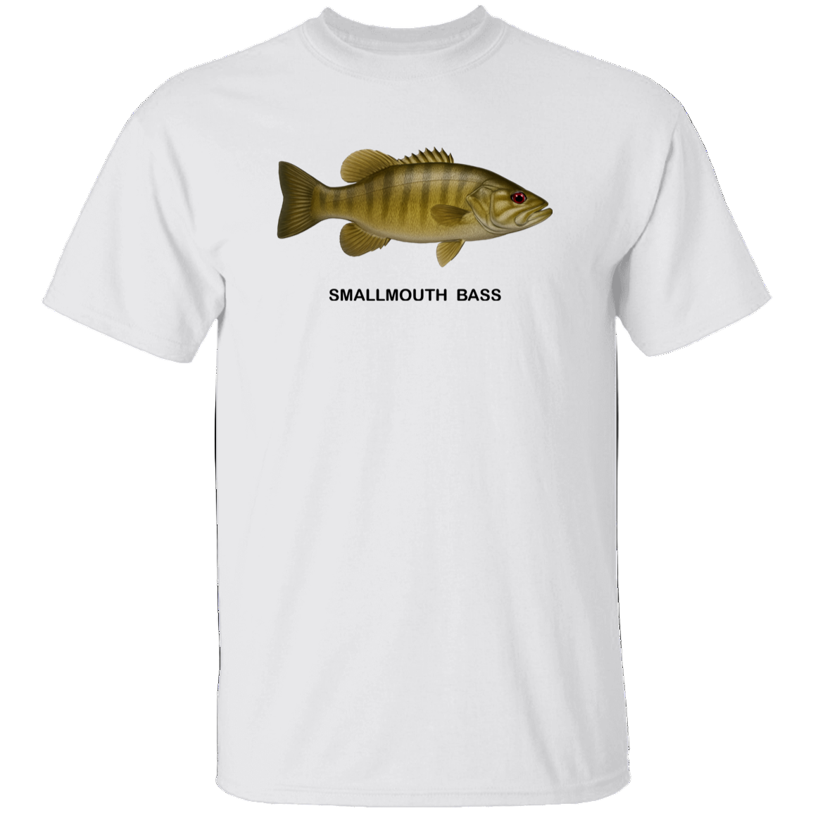 smallmouth bass t-shirt white