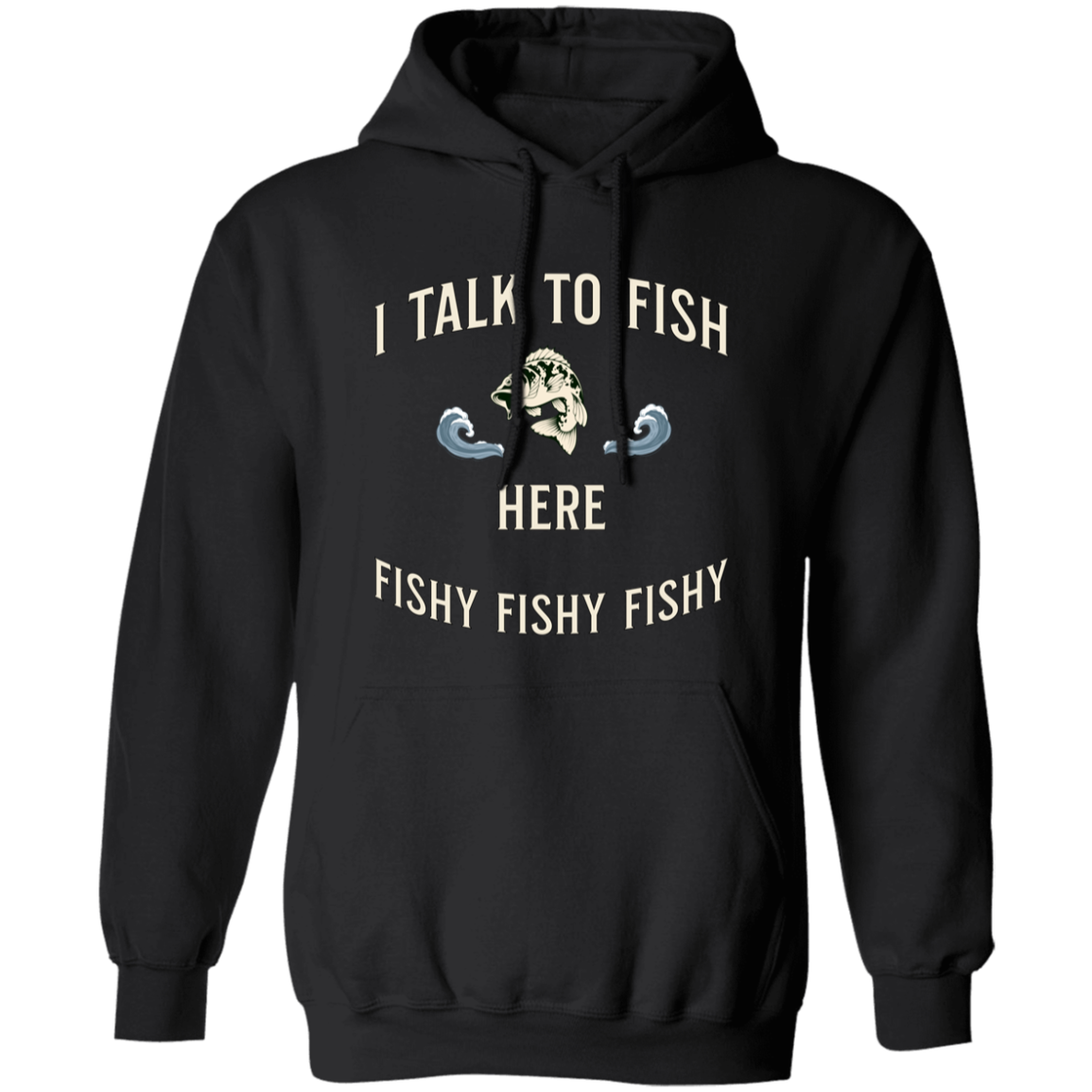 Talk to fish hoodie black
