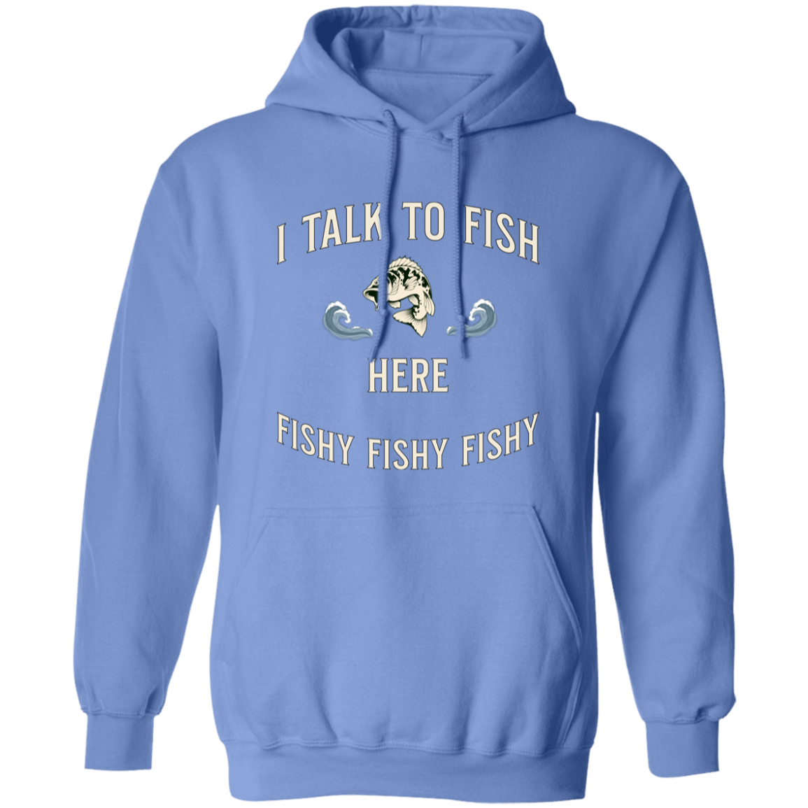 Talk to fish hoodie carolina-blue