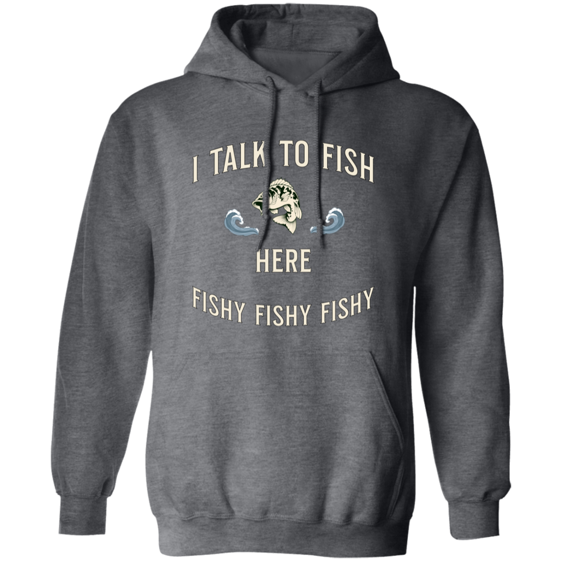 Talk to fish hoodie dark-heather