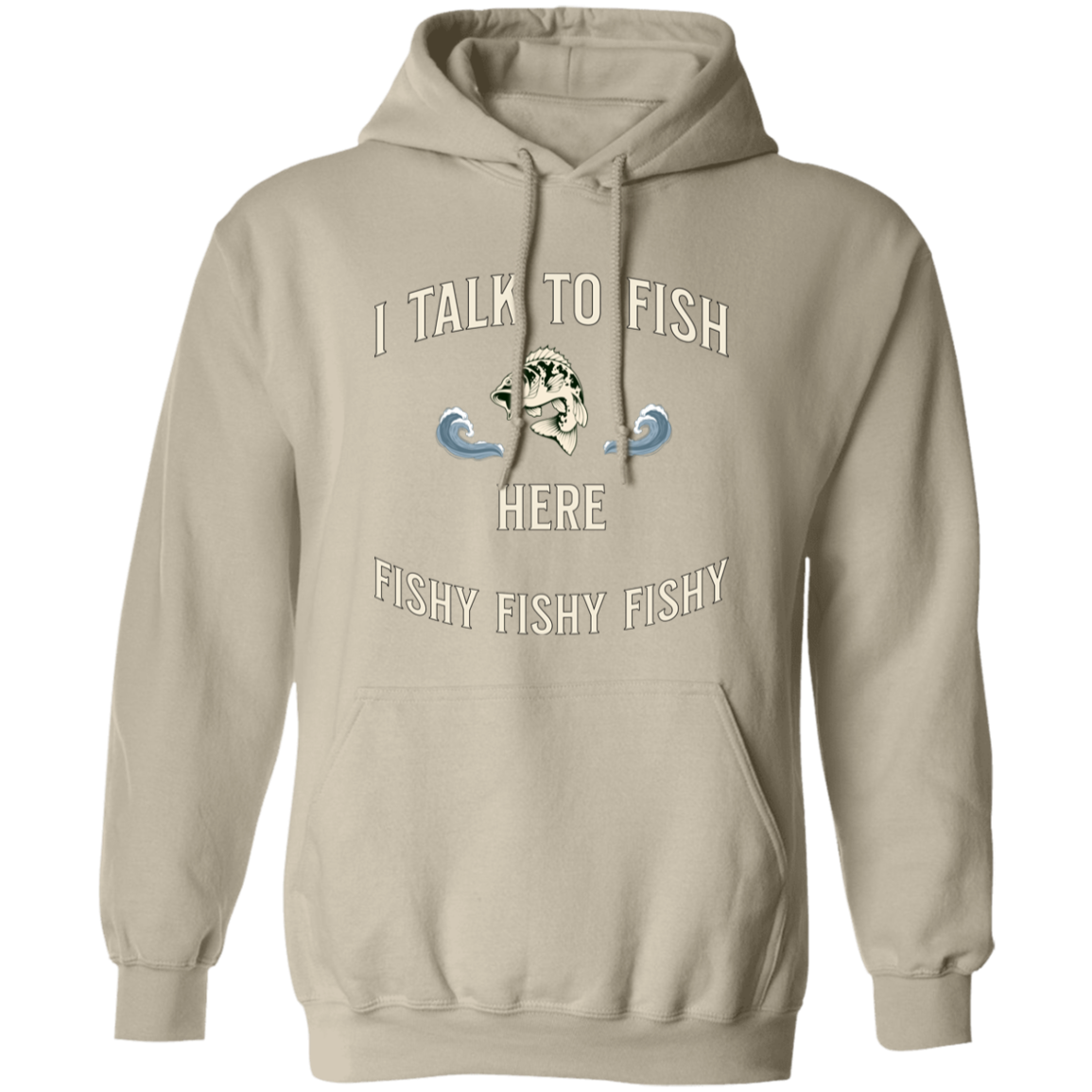 Talk to fish hoodie sand