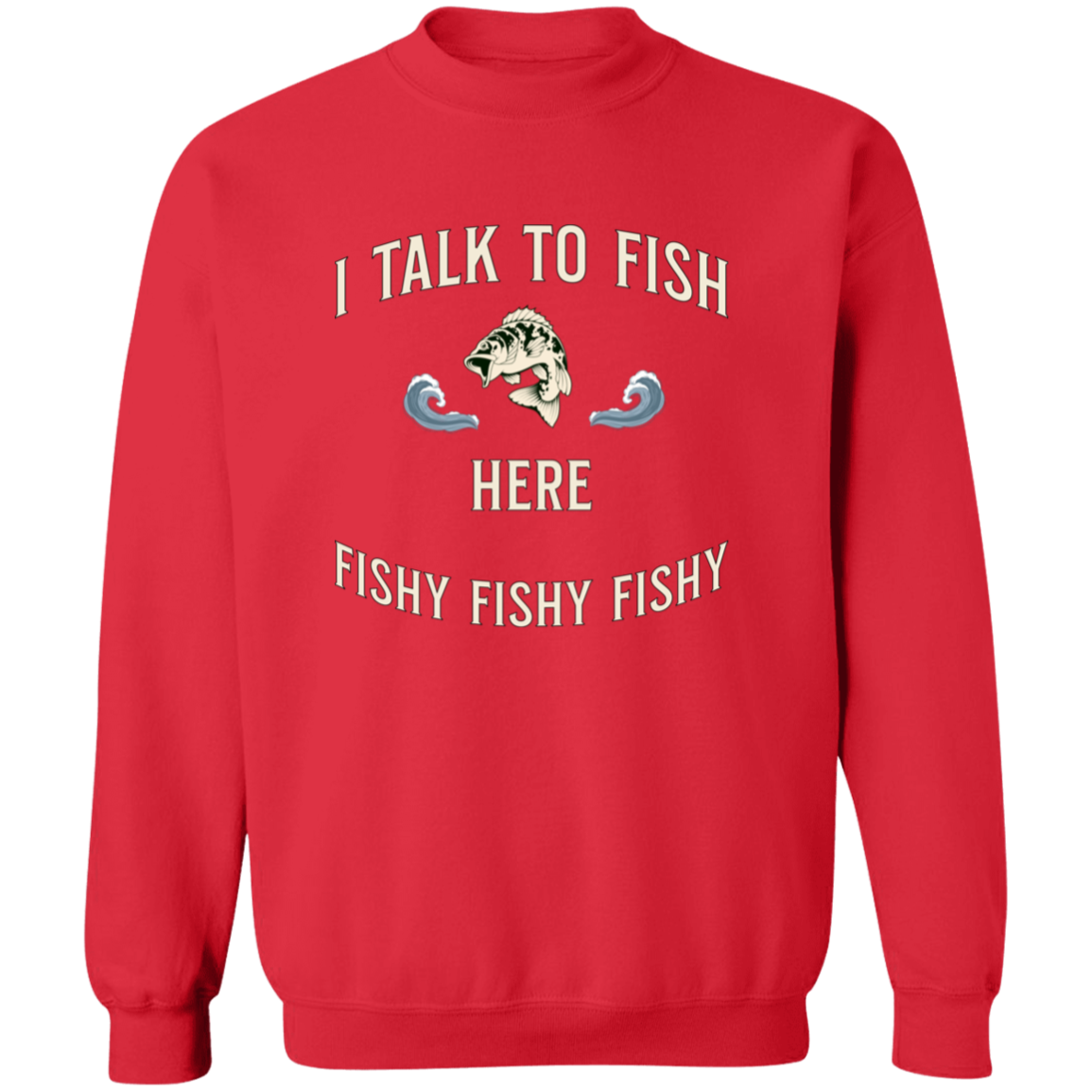 Talk to fish sweatshirt red