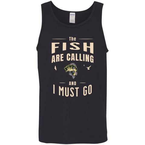 The fish are calling and I must go tank top k black
