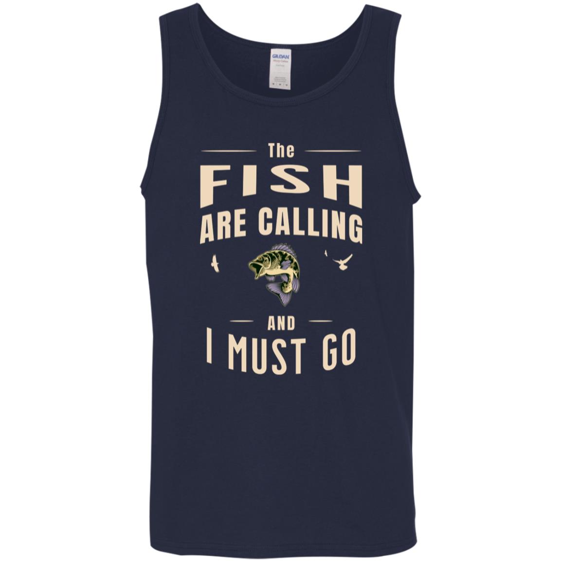 The fish are calling and I must go tank top k navy