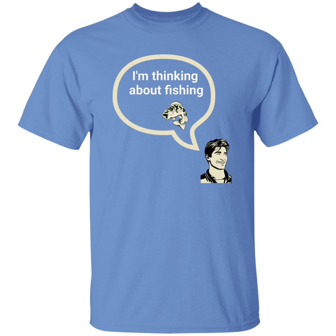 I'm Thinking About Fishing T-Shirt_1 k carolina-blue