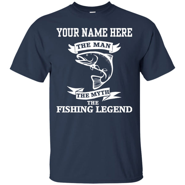 Personalized the man the myth the legend t-shirt a navy