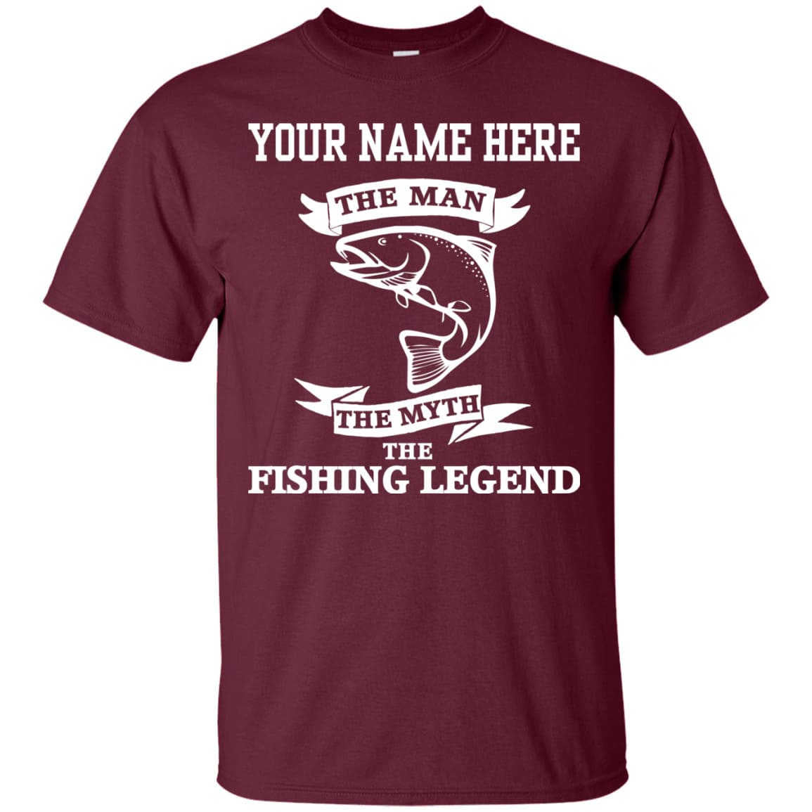 Personalized the man the myth the legend t-shirt a maroon